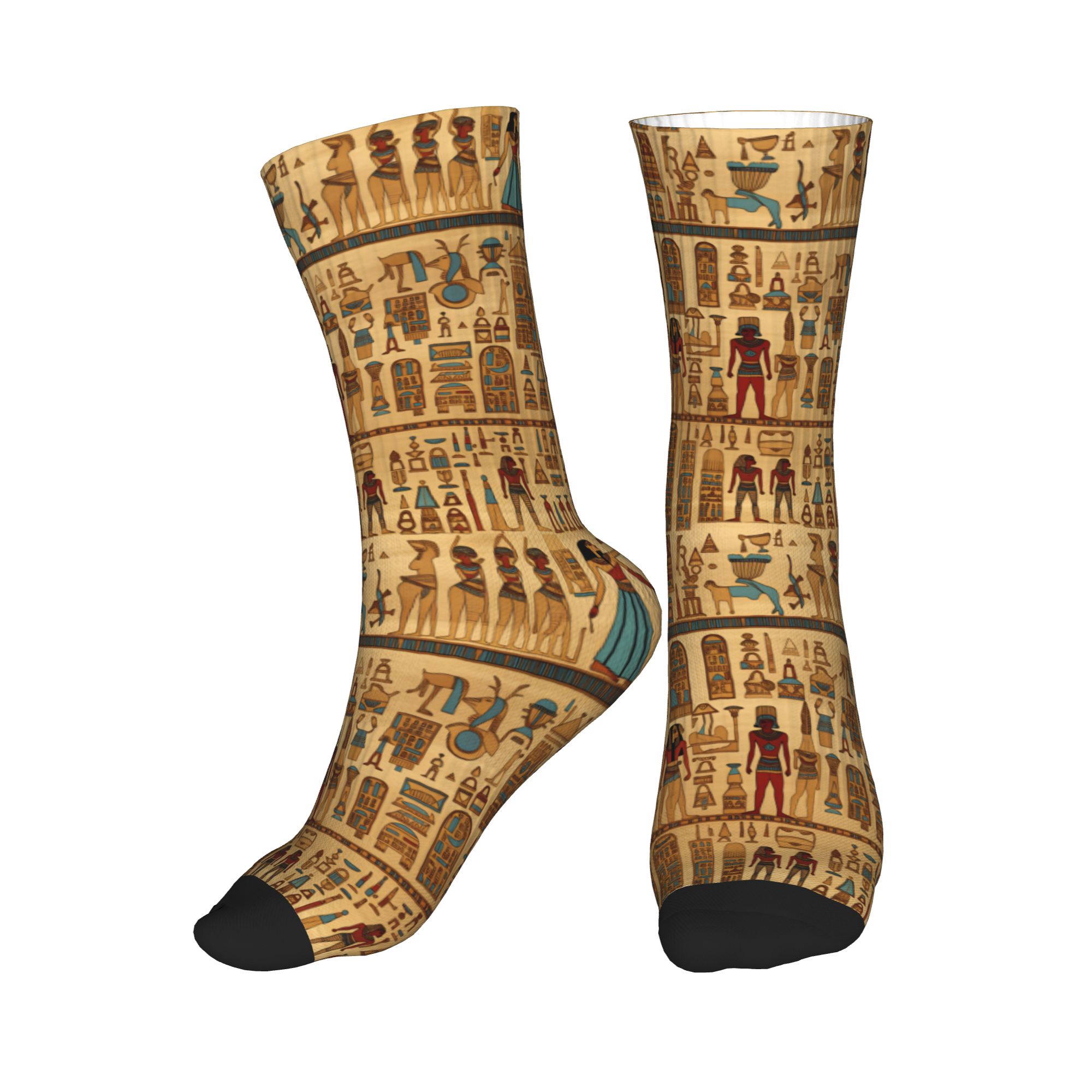 Dress Sock Men - Kawaii Egyptische goden en symbolen patroon