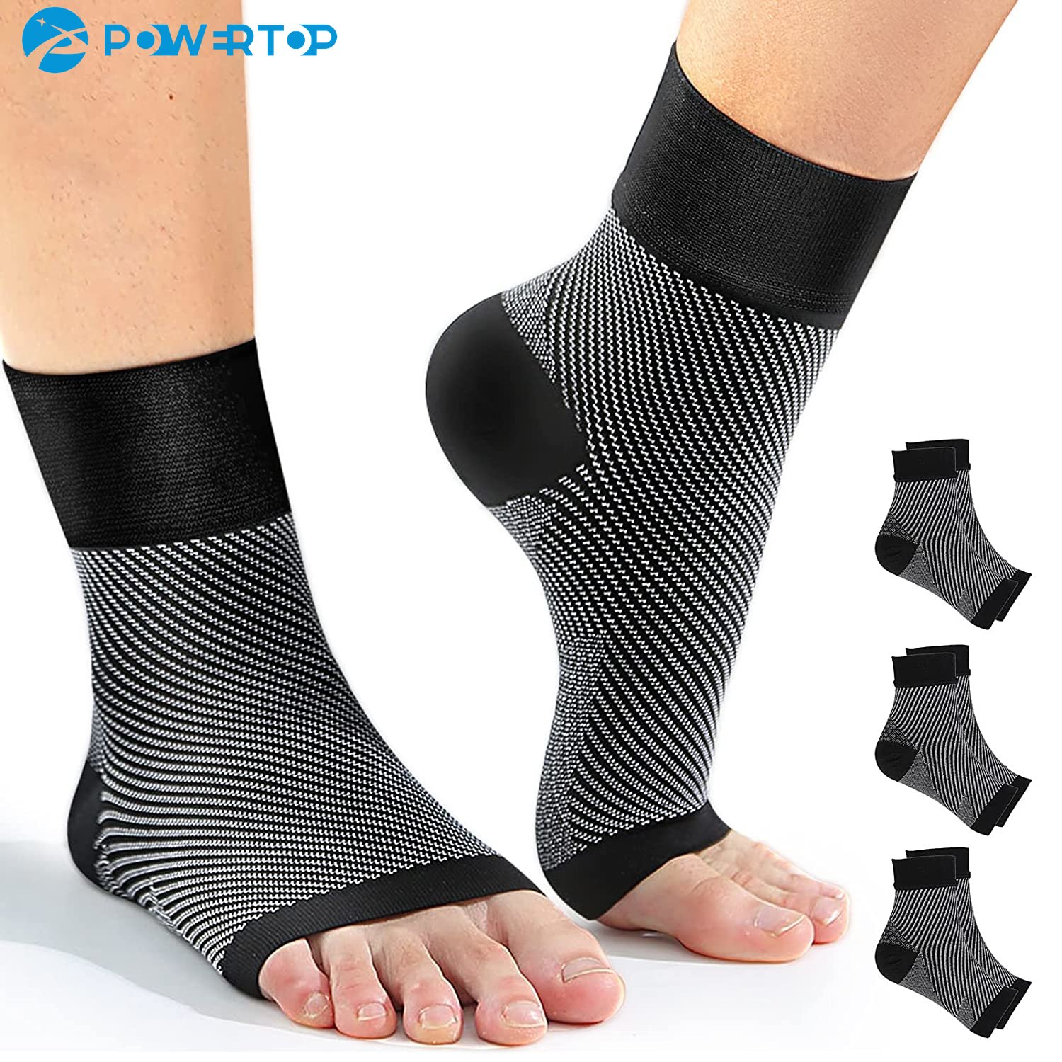 Ankle Brace Sock - 1 paar Fasciitis Plantaris Compressie Sokken,