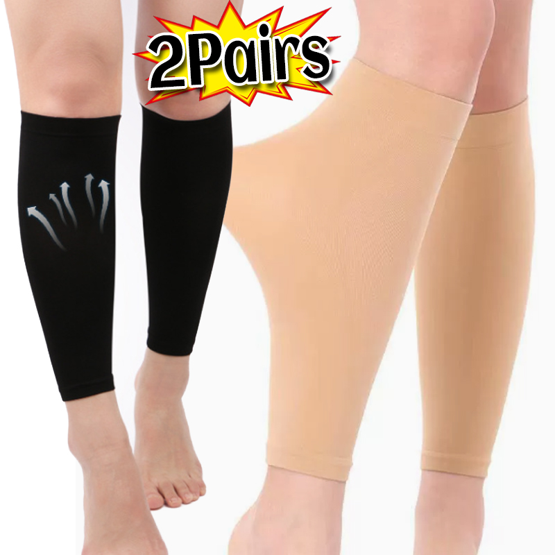 Compression Sleeve Calf - 1/2 paar elastische sokken, kuitcompressiesokken, gesegmenteerde