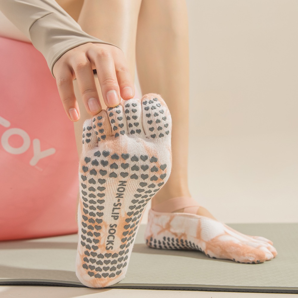 Tie-Dye damessokken met vijf v - Toe Sock Split recensie en prijs