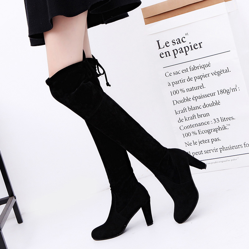 Dameslaarzen Stretchstof Over  - Knee High Sock Women recensie en prijs